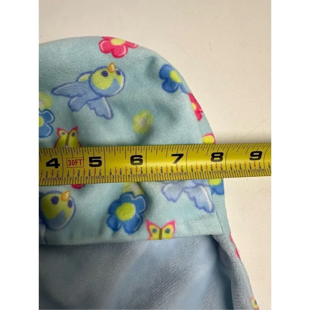 Disney Parks Blue Hei Hei Moana Fleece Lined Chin Strap Baby Infant Hat EUC OS